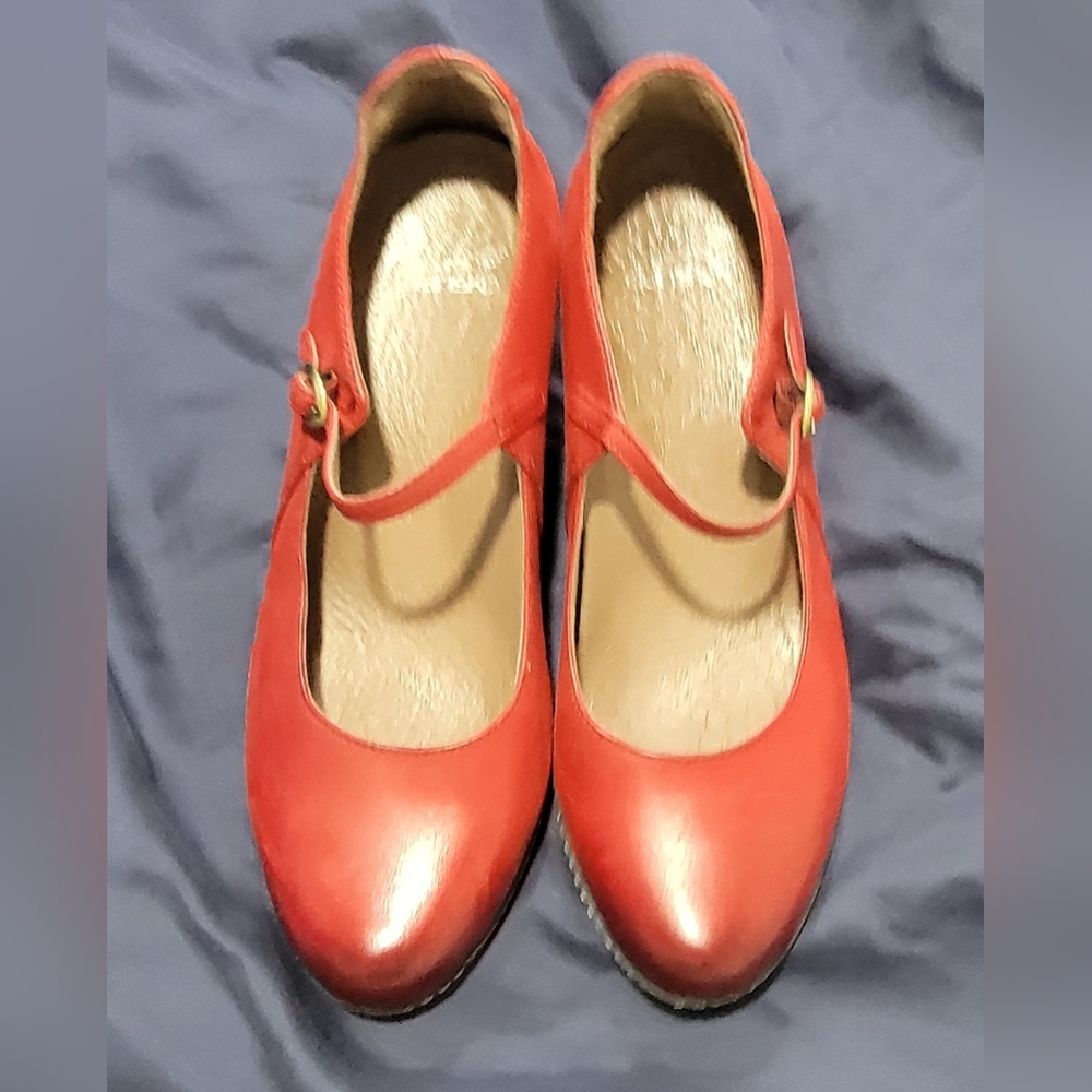 Dansko Red Mary Jane Wedges